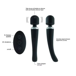 Vibromasseur Marc Dorcel Megawand (Noir) -Sex Toys Femme boutique 10687