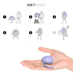 Mini Vibromasseur Mains Libres Pour Couple - Eva II By Dame Quarz -Sex Toys Femme boutique 11255