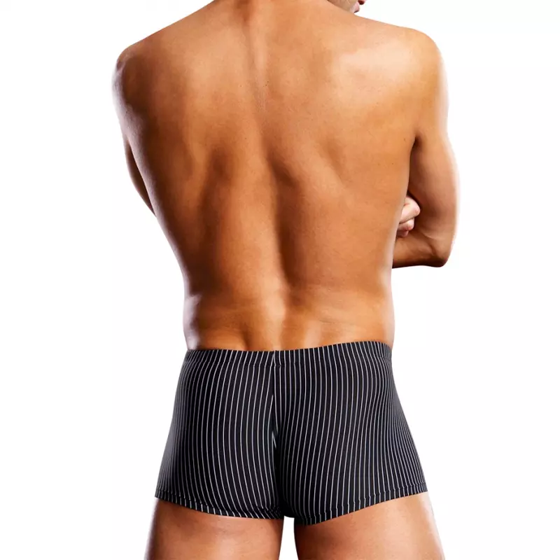 Caleçon Sexy Noir à Rayures Blanches Performance Microfiber - Blue Line 2 Caleçon Sexy Noir à Rayures Blanches Performance Microfiber - Blue Line - Image 2