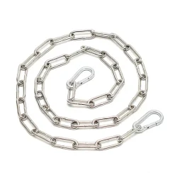 Rimba Chaîne Métallique (1 M.) - Soudée Avec 2 Crochets à Carabine