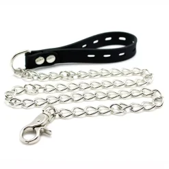 Collier BDSM En Silicone Et Laisse En Métal - Rimba -Sex Toys Femme boutique 11785