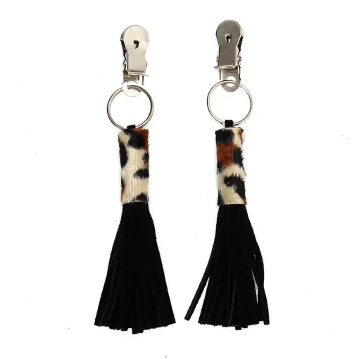 Pinces à Seins Avec Petit Fouet Cuir Suède (Léopard) - Rimba -Sex Toys Femme boutique 11847