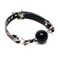 Bâillon Boule En Silicone Ø 4.4 Cm Léopard - Rimba