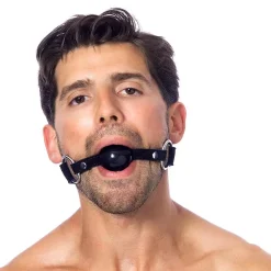 Bâillon Boule En Silicone Ø 4.4 Cm Noir - Rimba -Sex Toys Femme boutique 11929