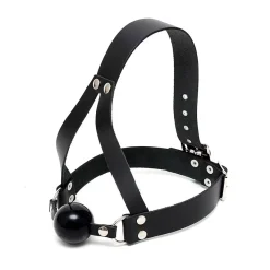 Harnais Facial BDSM Avec Ball Gag Ø 4.4 Cm - Rimba