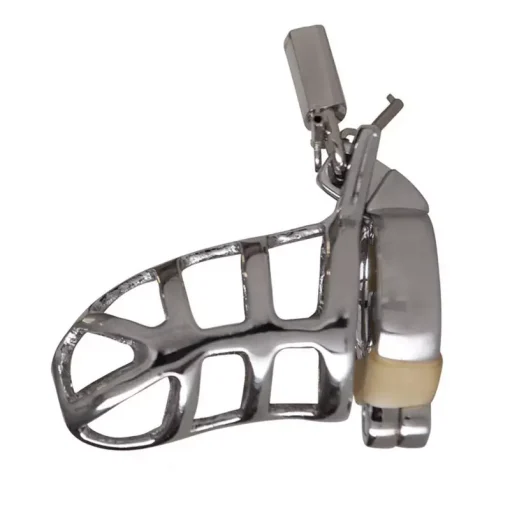 Cage De Chasteté Métallique Avec Cadenas - Rimba -Sex Toys Femme boutique 11951