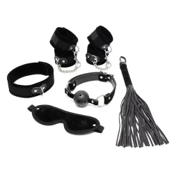 BDSM Kit Débutant Noir (6-pièces) - Rimba