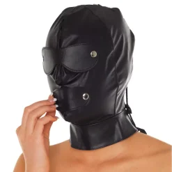 Cagoule BDSM En Cuir - Rimba -Sex Toys Femme boutique 12028
