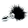 Plug Anal En Métal Avec Plumes Noir - Rimba