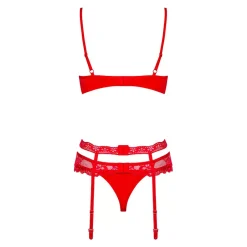 Ensemble De Lingerie Sexy Heartina (rouge) - Obsessive -Sex Toys Femme boutique 12621