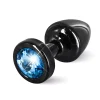 Plug Anal Aluminium Anni Noir & Bleu Small - Diogol
