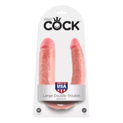 Godemichet Réaliste Courbé Grand - King Cock Double Trouble -Sex Toys Femme boutique 13544