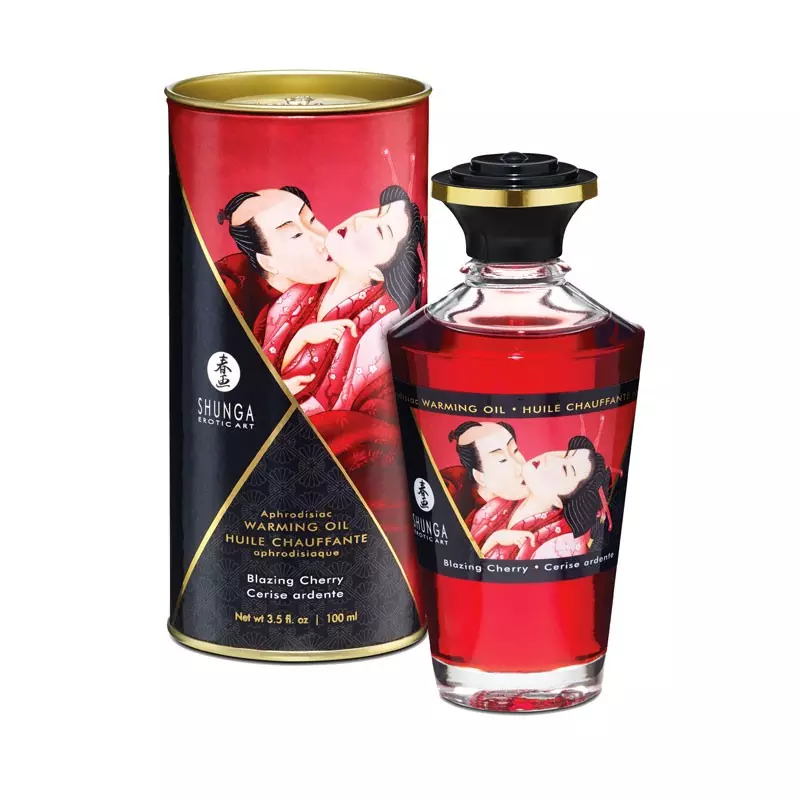 Huile Chauffante Aphrodisiaque Shunga - Cerise Ardente 1 Huile Chauffante Aphrodisiaque Shunga - Cerise Ardente