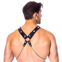 Harnais BDSM En Cuir Avec Chaînes (homme) - Rimba -Sex Toys Femme boutique 15002