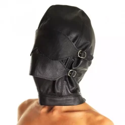 Cagoule BDSM En Cuir Avec Ball Gag - Rimba -Sex Toys Femme boutique 16650
