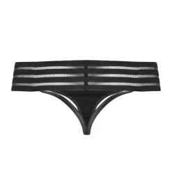 Culotte Sexy Avec Bandes F161 - Noir Handmade -Sex Toys Femme boutique 16784