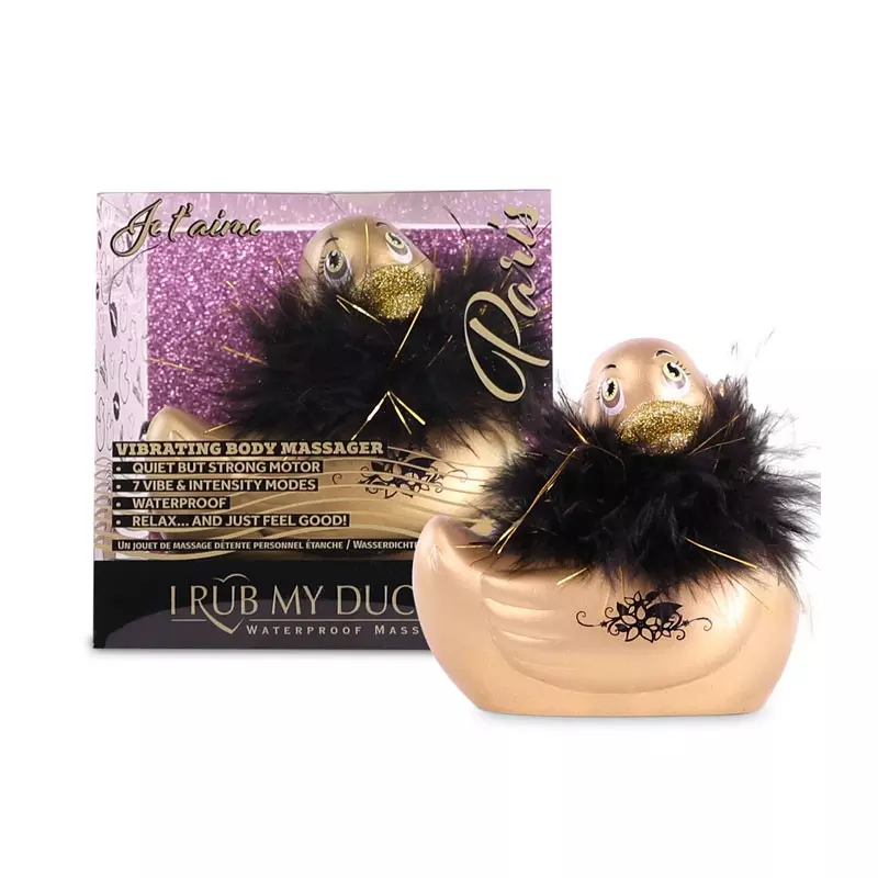 Big Teaze Toys Canard Vibrant - Paris Duckie 2.0 Travel Size (Gold) 2 Big Teaze Toys Canard Vibrant - Paris Duckie 2.0 Travel Size (Gold) - Image 2