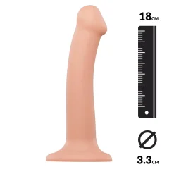 Godemichet Réaliste Medium (Flesh) - Dual Density Strapon-Me By Rimba