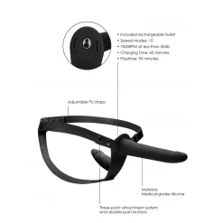 Double Gode Ceinture Silicone Strap-On Adjustable - Ouch -Sex Toys Femme boutique 20089