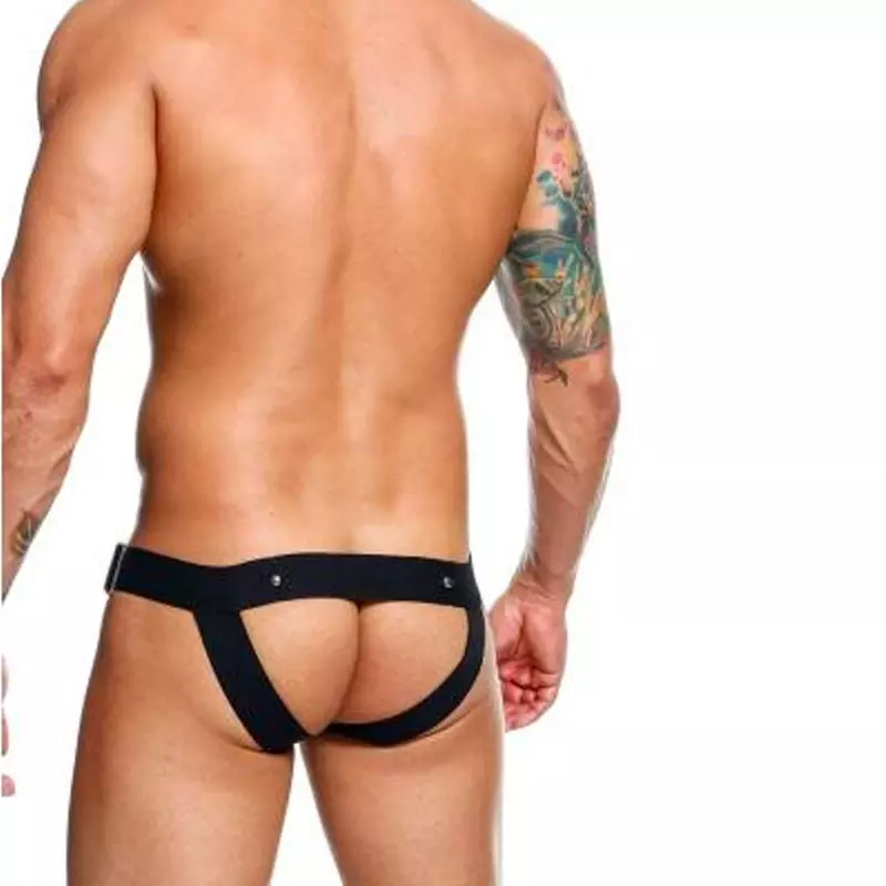 Jockstrap En Similicuir Avec Anneau Pénien - DNGEON 2 Jockstrap En Similicuir Avec Anneau Pénien - DNGEON - Image 2