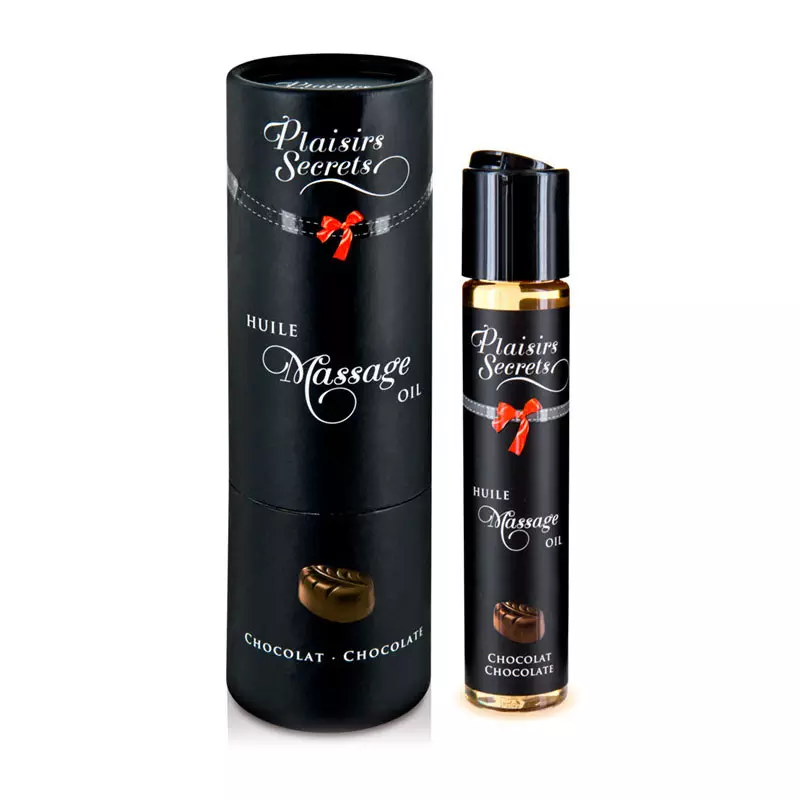 Huile De Massage Comestible Chocolat - Plaisirs Secrets 1 Huile De Massage Comestible Chocolat - Plaisirs Secrets