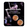 2x Boules Lubrifiantes Fraise & Champagne - Brazilian Balls