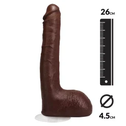 Gode Ventouse Réaliste XXL Ricky Johnson 26cm (brun) - Doc Johnson