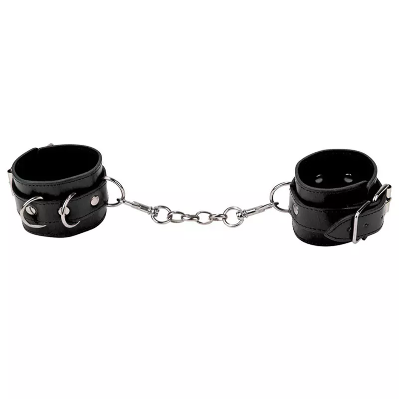 Menottes En Cuir Noir - Ouch! 1 Menottes En Cuir Noir - Ouch!