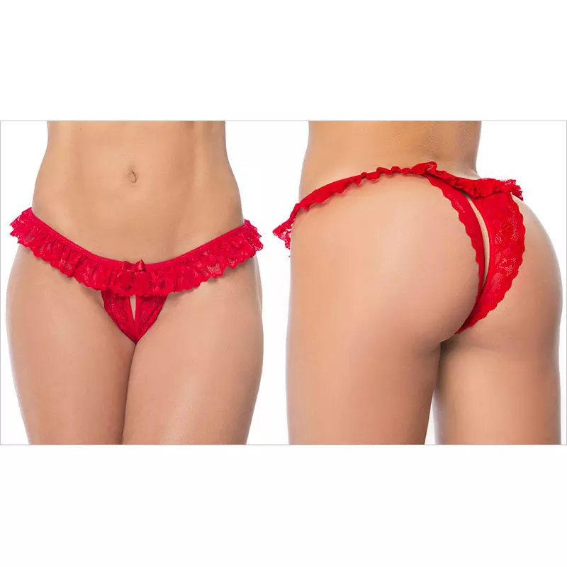 MAPALÉ Culotte Sexy Ouverte Peek-a-boo 119 (rouge) - Mapalé 1 MAPALÉ Culotte Sexy Ouverte Peek-a-boo 119 (rouge) - Mapalé
