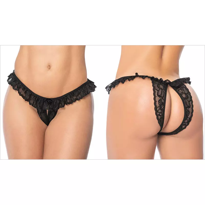 MAPALÉ Culotte Sexy Ouverte Peek-a-boo 119 (Noir) - Mapalé 1 MAPALÉ Culotte Sexy Ouverte Peek-a-boo 119 (Noir) - Mapalé