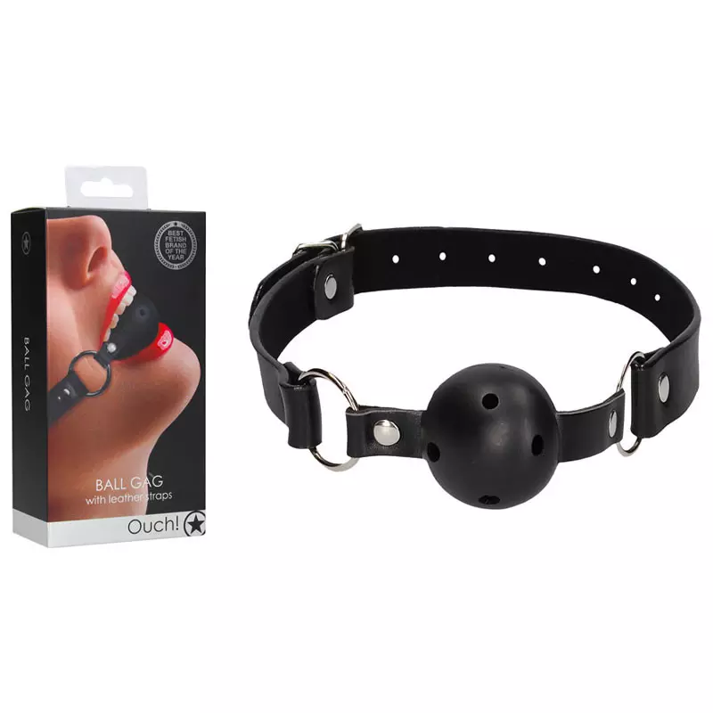 Ball Gag Respirable Ø 4.2 Cm - Ouch! 2 Ball Gag Respirable Ø 4.2 Cm - Ouch! - Image 2