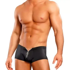 Caleçon Sexy Noir Zipper Short - Male Power