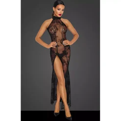 Robe Longue F239 - Noir Handmade