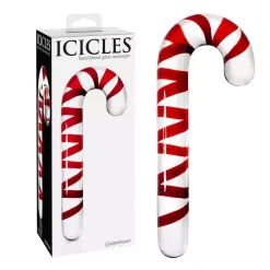 Icicles (Pipedream) Dildo En Verre Candy Cane - Icicles No. 59
