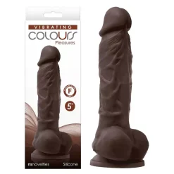 Vibromasseur Avec Scrotum Colours Pleasures 13cm (Noir) - NS Novelties