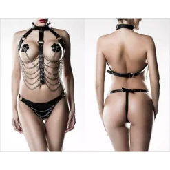 Ensemble Harnais BDSM 3pces. - Grey Velvet 14503