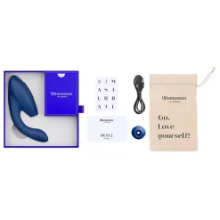 Womanizer Duo 2 (Bleu) - Stimulateur Clitoris & Point G -Sex Toys Femme boutique 22097