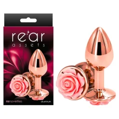 Plug Anal Aluminium Rear Assets Rose Rose (S) - NS Novelties