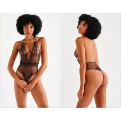 Body Sexy Avec Perles Stimulantes Manhattan (Noir) - Bracli -Sex Toys Femme boutique 22323