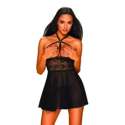 Nuisette Sexy & String Nettsy (Noir) - Obsessive