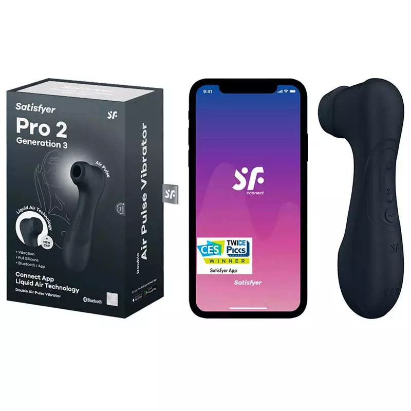 Satisfyer Pro 2 Sextoy "Generation 3" (Antracite) - Stimulateur Clitoridien Connecté 2 Satisfyer Pro 2 Sextoy "Generation 3" (Antracite) - Stimulateur Clitoridien Connecté - Image 2