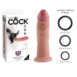 Gode Ceinture Réaliste Couleur Chair 21cm – King Cock 9 -Sex Toys Femme boutique 22891