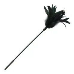 Plumes BDSM à Chatouiller Starburst Feather Body Tickler (Noir) - Sportsheets