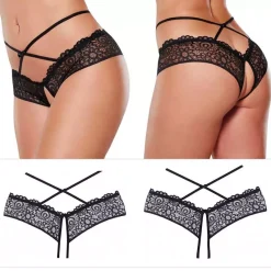 Panty Sexy Ouvert Crayzee (Noir) - Allure -Sex Toys Femme boutique 22946