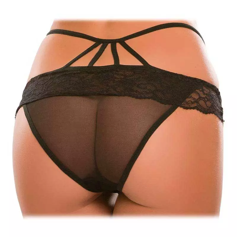 Panty Sexy Ouvert Angel (Noir) - Allure 1 Panty Sexy Ouvert Angel (Noir) - Allure