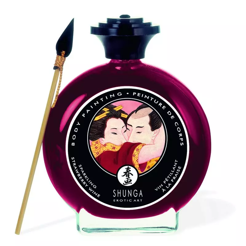 Peinture Corporelle Shunga - Fraise & Champagne 1 Peinture Corporelle Shunga - Fraise & Champagne