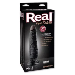 Vibro Anal 18.5cm Noir - Pipedream Real Feel Deluxe N°3 -Sex Toys Femme boutique 6915
