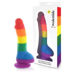 Gode Gay Avec Scrotum Aux Couleurs Arc-en-ciel - Pride Dildo -Sex Toys Femme boutique 6945