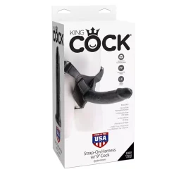 Gode Ceinture Réaliste Noir 23cm – King Cock 9 -Sex Toys Femme boutique 7782