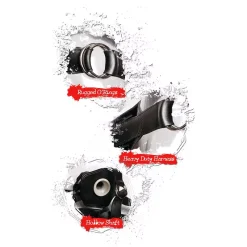 Harnais Avec Godemichet Extrême Courbé Et Creux 10" – Noir -Sex Toys Femme boutique 7804